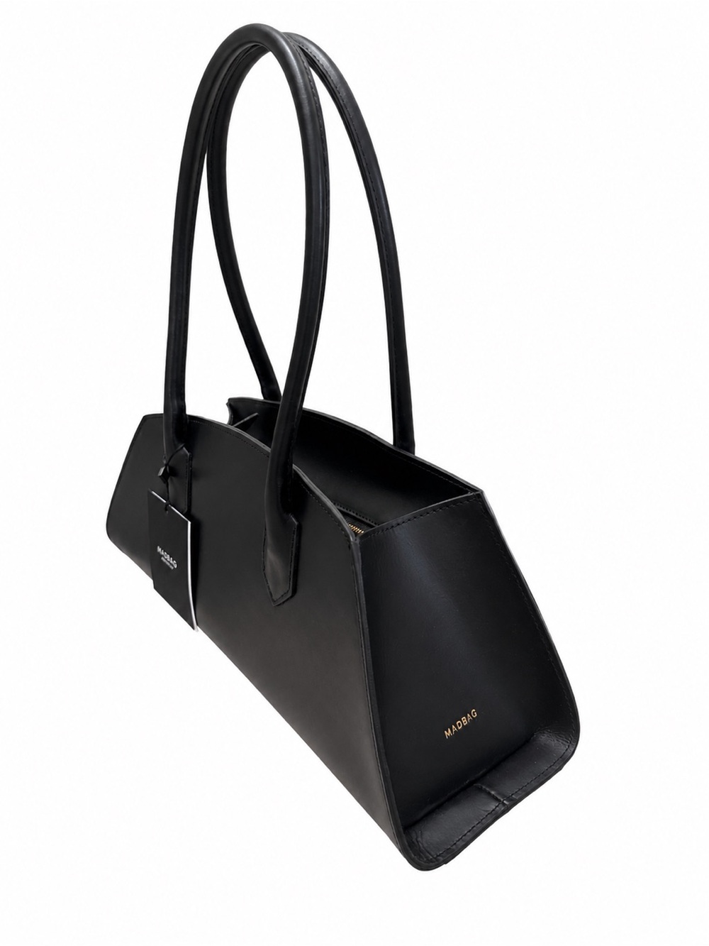 Madbag - BASSOTTO IN LEATHER BLACK & GOLD - Picture 4 of 8